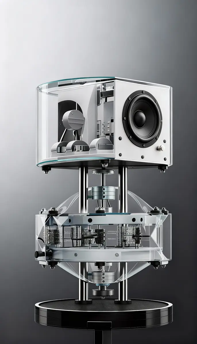 LIV Las Vegas monthly campaign still, a chrome speaker machine