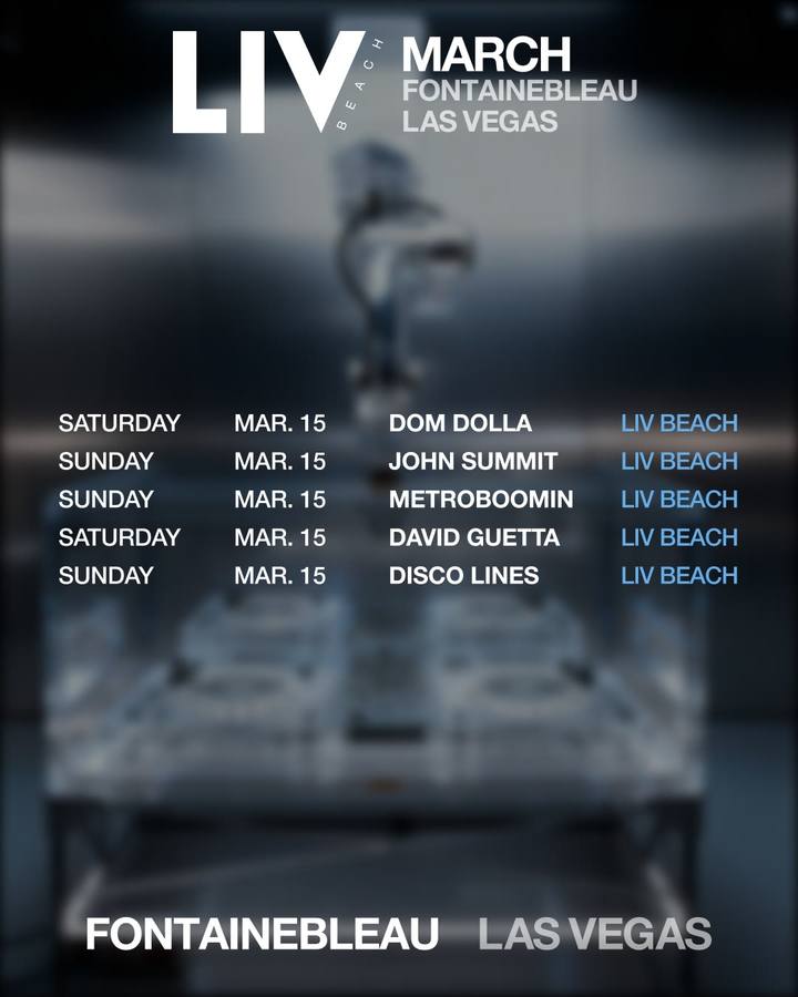LIV Beach weekend flyer